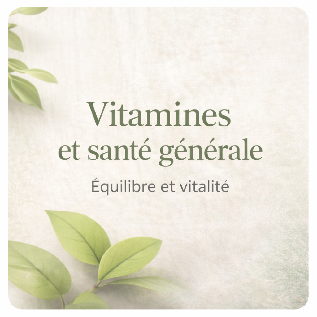 Vitamines et santé générale